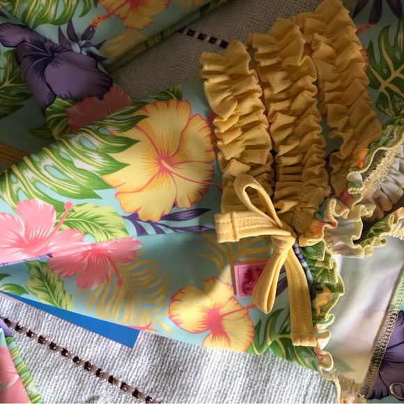 RuffleButts Baby Girls Long Sleeve One Piece Swimsuit w/ UPF 50+ Sun Protection - Picture 8 of 11